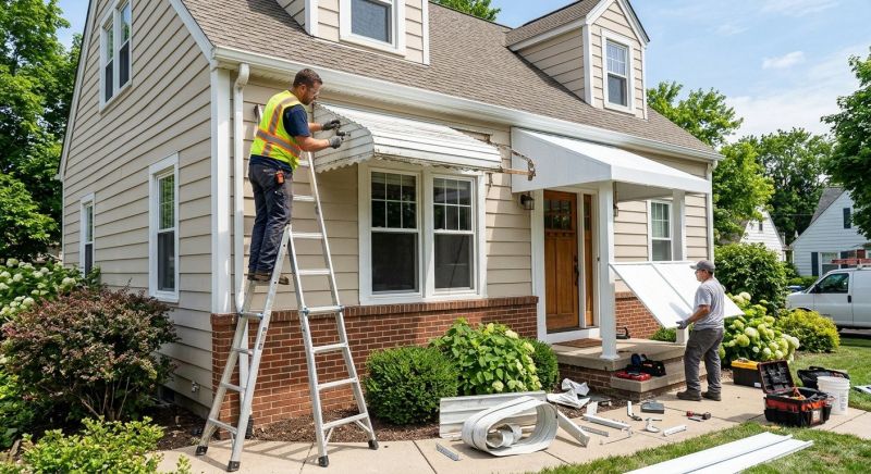 Aluminum Awning Installation in Sonoma County, CA