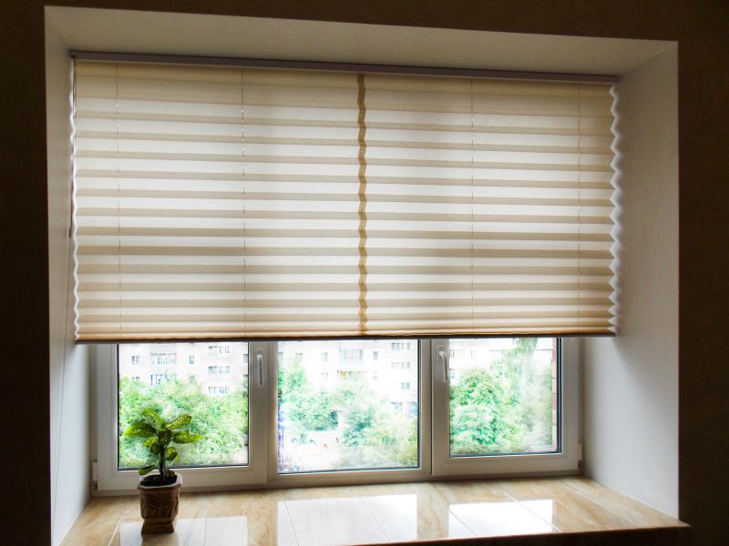 Pleated Shades Installation in Denver, CO
