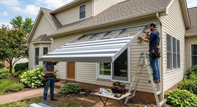 Aluminum Awning Installation in Marin County, CA