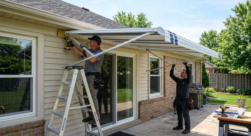 Aluminum Awning Installation in Sonoma County, CA