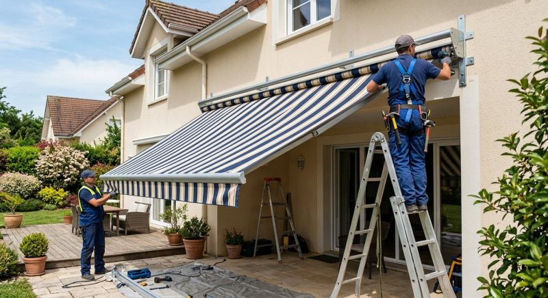 Canvas Awning Installation in Marin County, CA