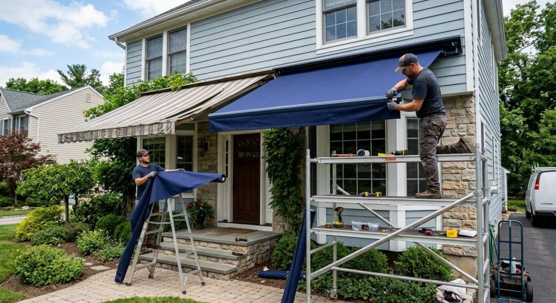 Fabric Awning Installation in Sonoma County, CA