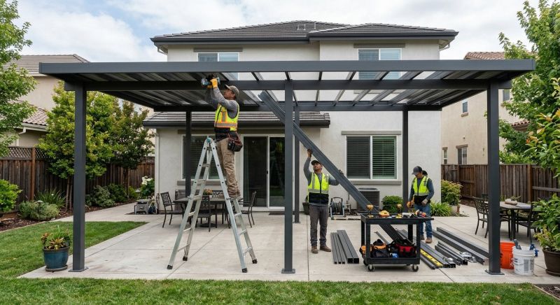 Metal Patio Cover Installation in Sonoma County, CA